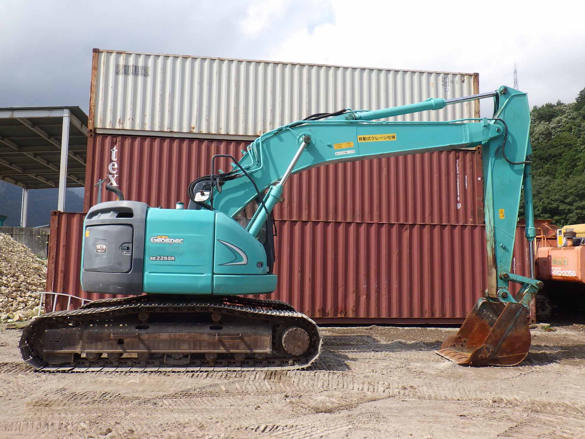 KOBELCO SK225SR-3クレーン仕様、立米バケツ